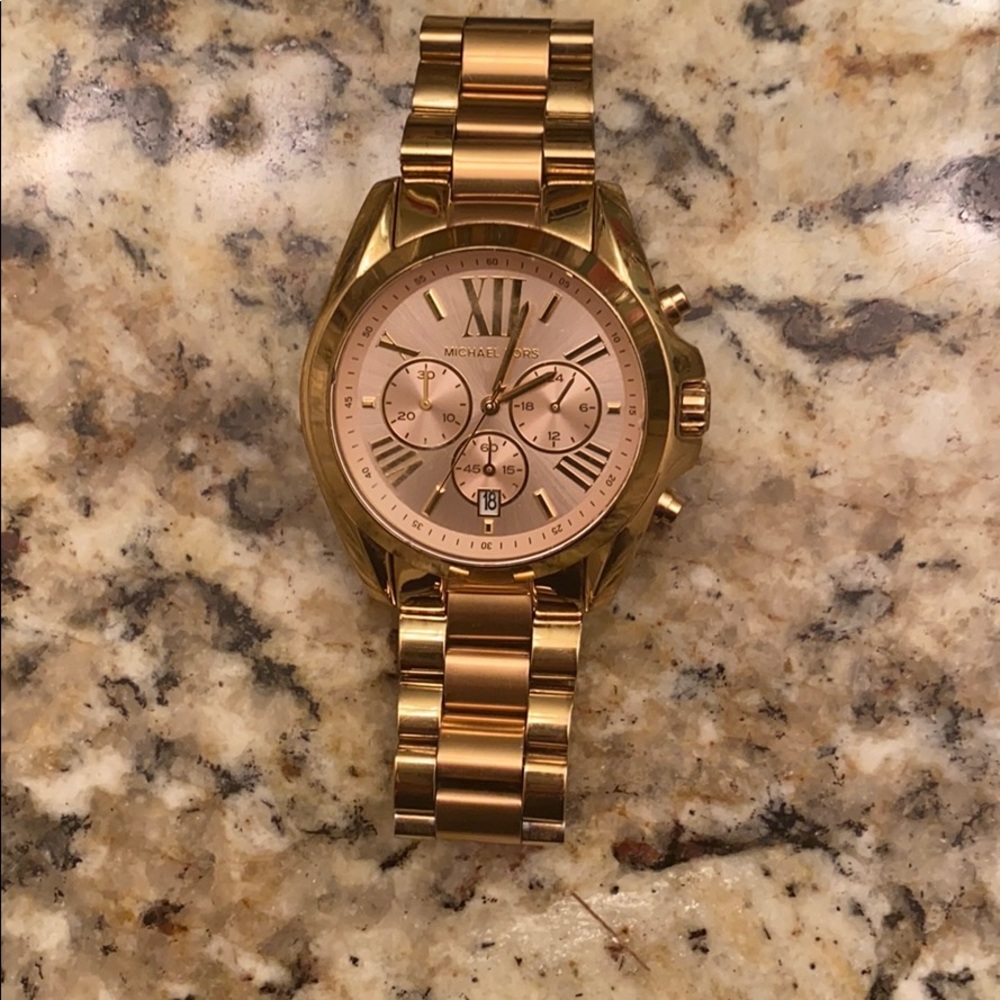 Michael Kors watch with light pink face